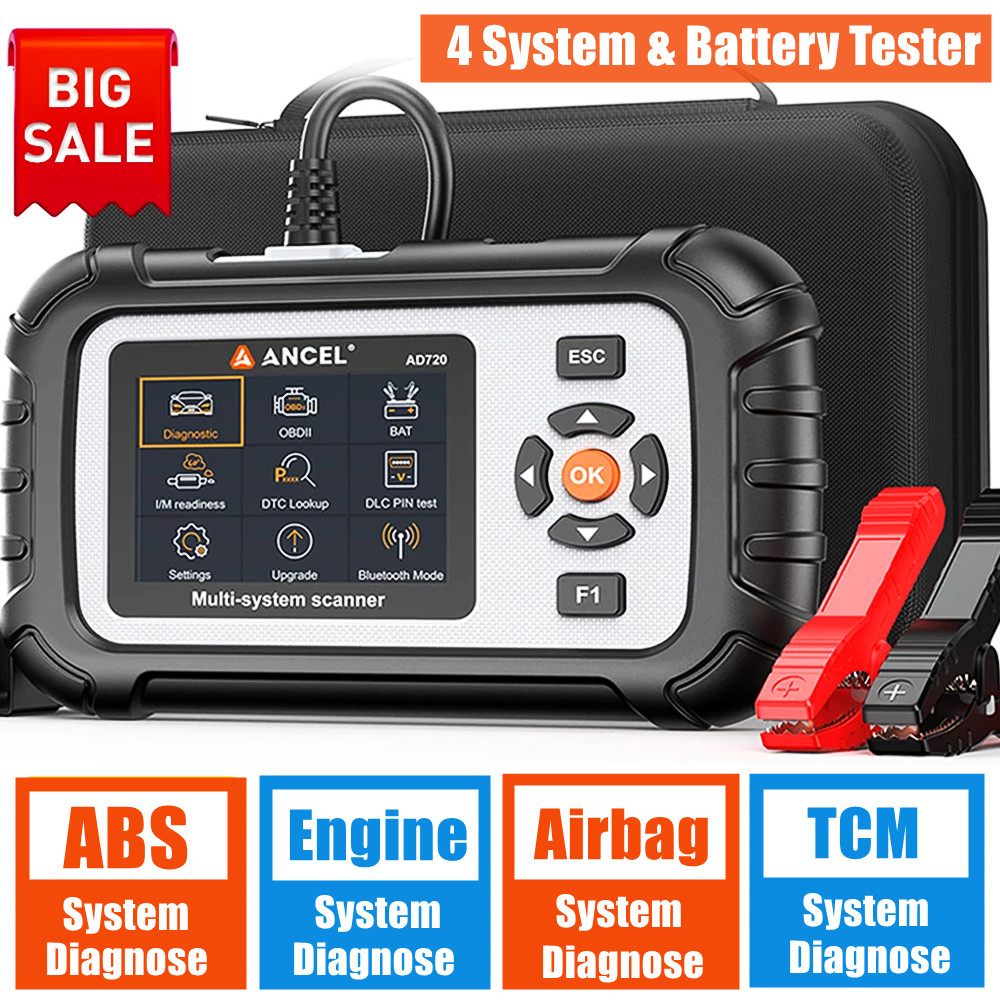 Automotive Battery Tester OBD2 Scanner Scan Tool ABS SRS TCM Engine Code Reader