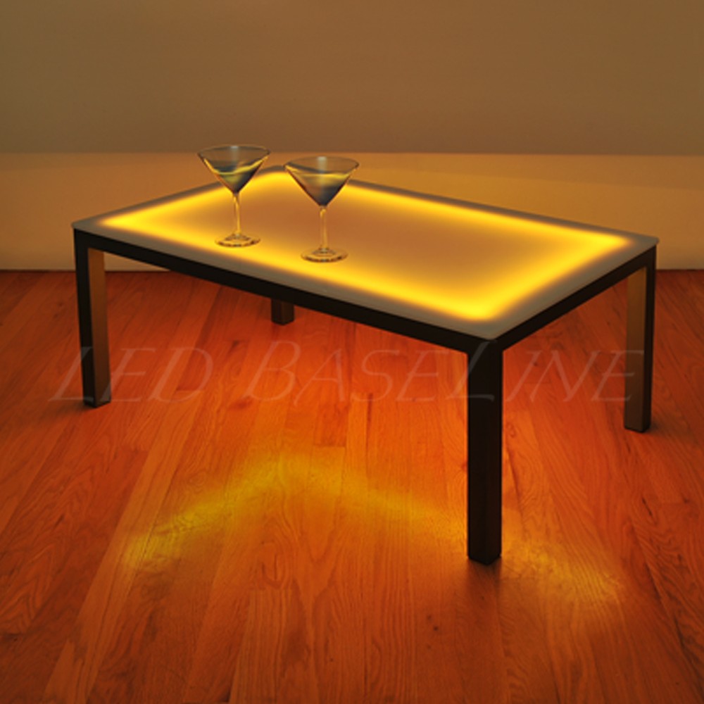 22" Lighted BAR COFFEE TABLE MODERN COLOR CHANGING