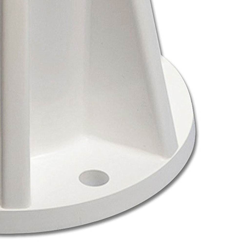 Saftron 3 Step Inground Pool Ladder & 6 In Ladder Surface Mounting Base, 2 Pack