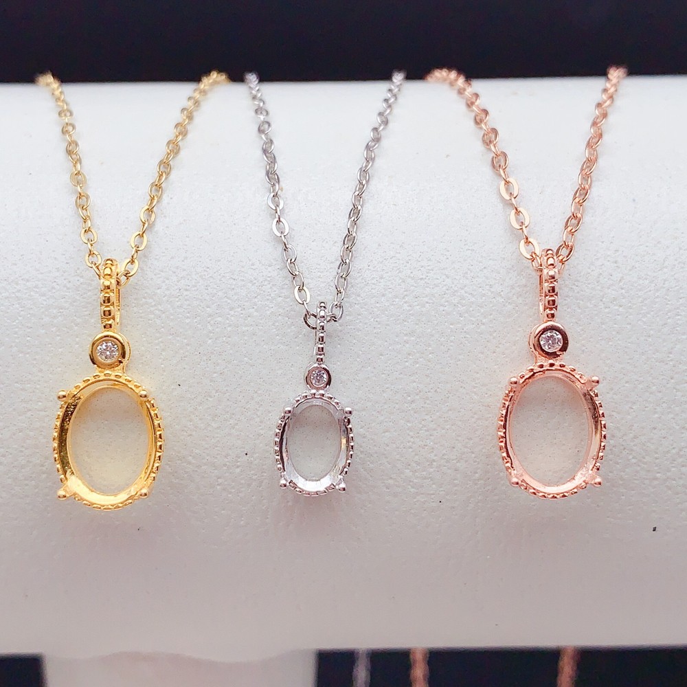 Silver 925 pendant empty setting, DIY blank setting YD67