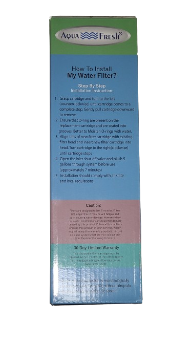 Aqua Fresh Replacement Fits 3M Filtrete 3US-AF01 Under Sink Water Filter System