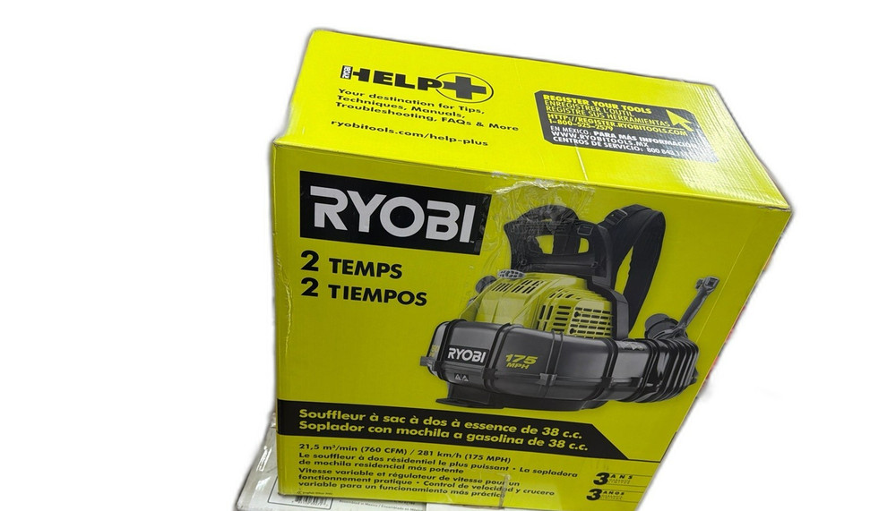 RYOBI 175 MPH 760 CFM 38cc Gas Backpack Leaf Blower