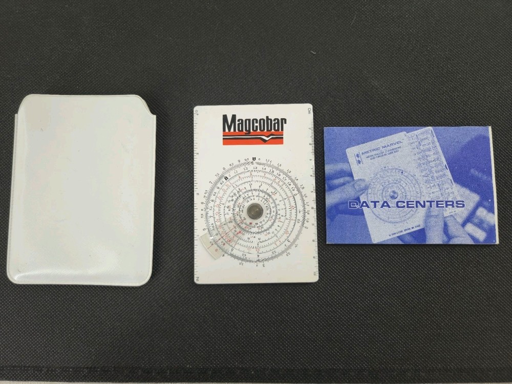 Magcobar Metric Marvel Pocket Circular Slide Rule Data Center