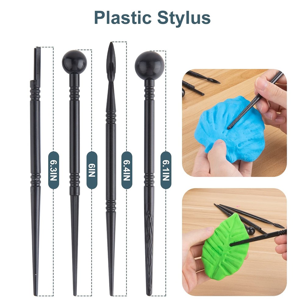 Clay Tools Kit, 25 PCS Ceramics Polymer Clay Sculpting Modeling Pottery Tools...