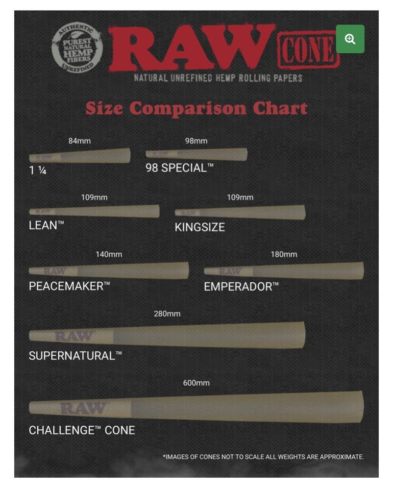 RAW classic KING Size Pre-Rolled Cones (100 Pack)+RAW KING size cone loader