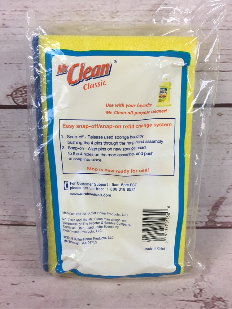 Mr Clean Classic Sponge Mop Refill With Scrubber