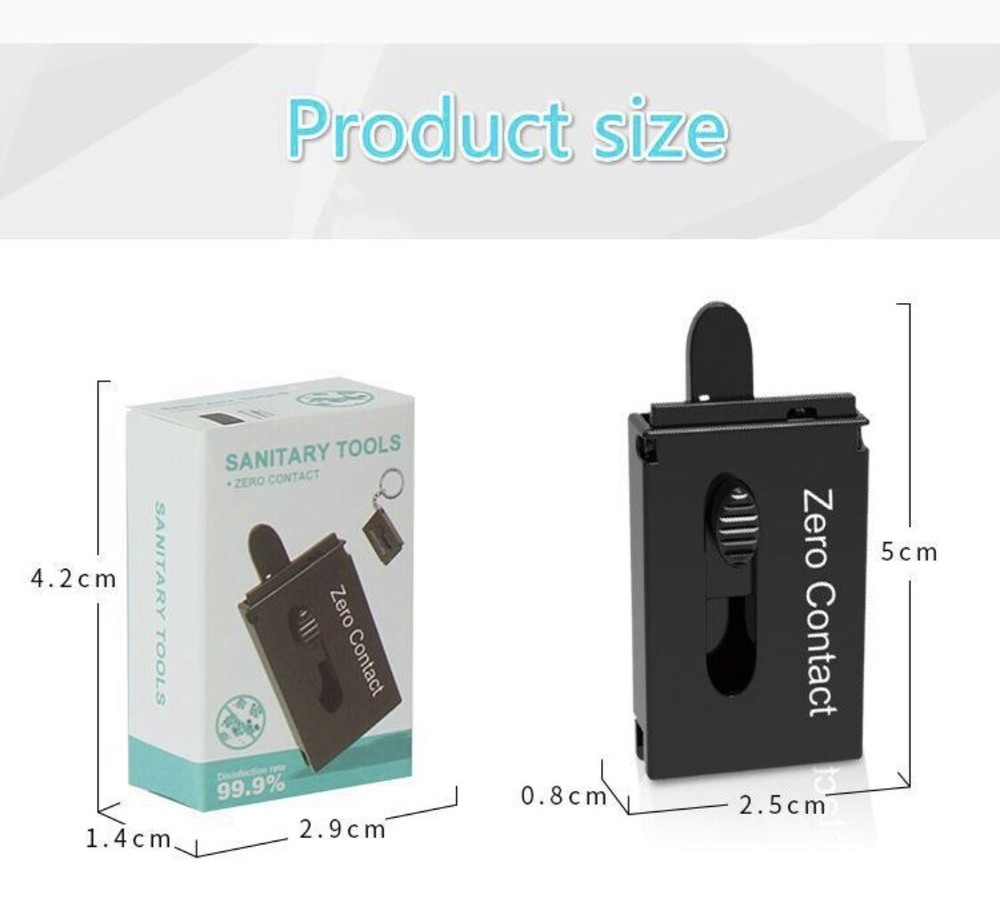 Zero Contact Artifact Keychain Button Infection Control