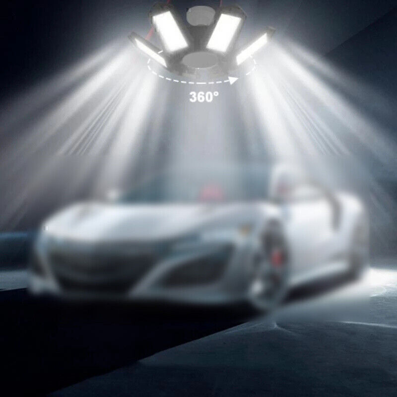 4 Pack LED Garage Light, 300W 600000LM 6500K Deformable LED Garage Ceiling Light