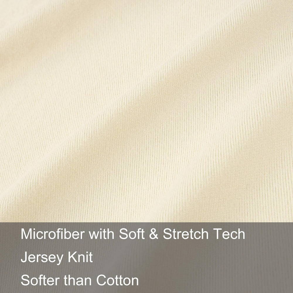 2-Pack Stretch Pillow Cases - Jersey Knit & Ultra Soft Envelope Closure Pillowca