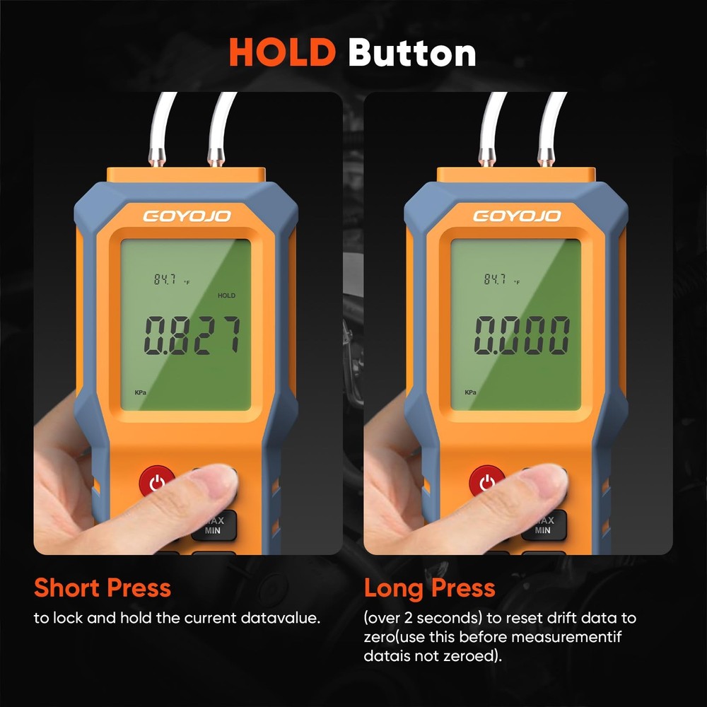 Digital Manometer HVAC Pressure Meter