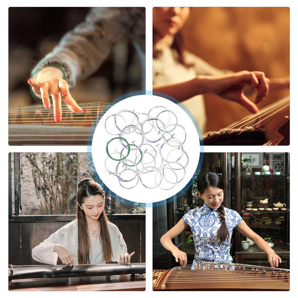 21 Pcs Black Nylon String Guzheng Replacement Strings Hanging Wire