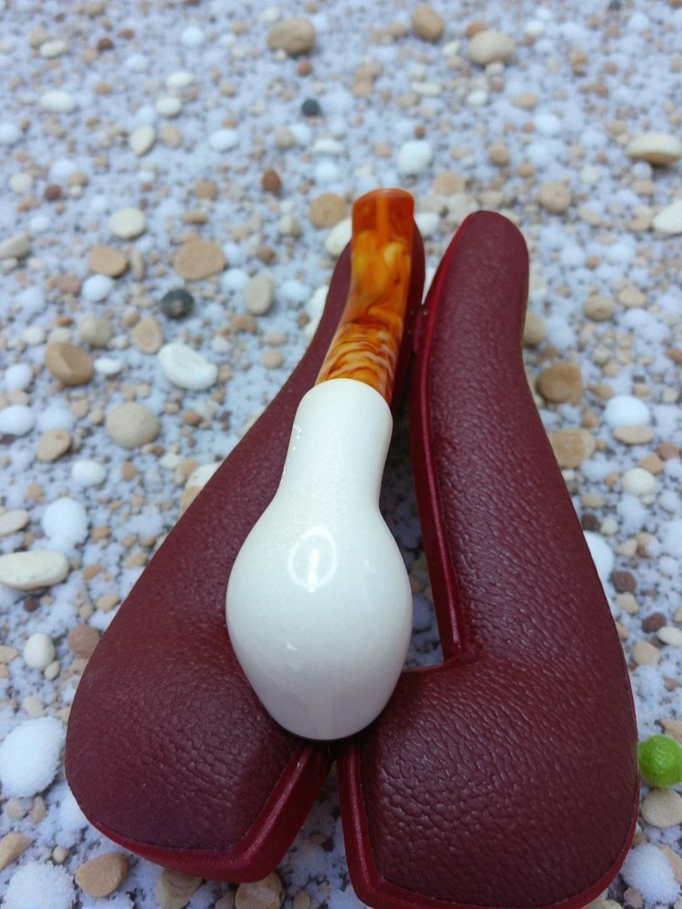 Block Meerschaum Sunset Curve Pipe(Handmade Pipe)