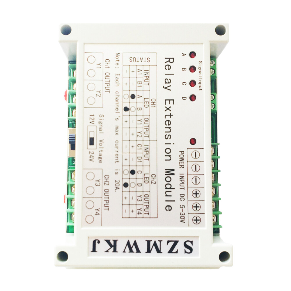 5-30V Multi-function 2 Channel 4 Way Relay Extension Module 40A Relay Controller