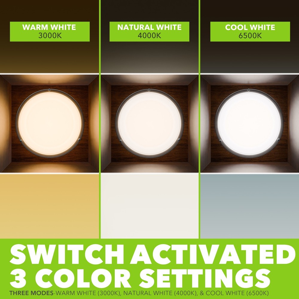 10 Inch RV Dinette Table Low-Profile Ceiling Light Replacement Multi-Color 3000K