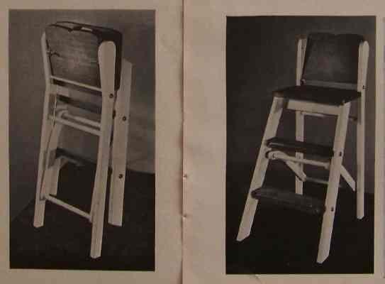Folding Step Ladder Stool 1943 HowTo Build PLANS