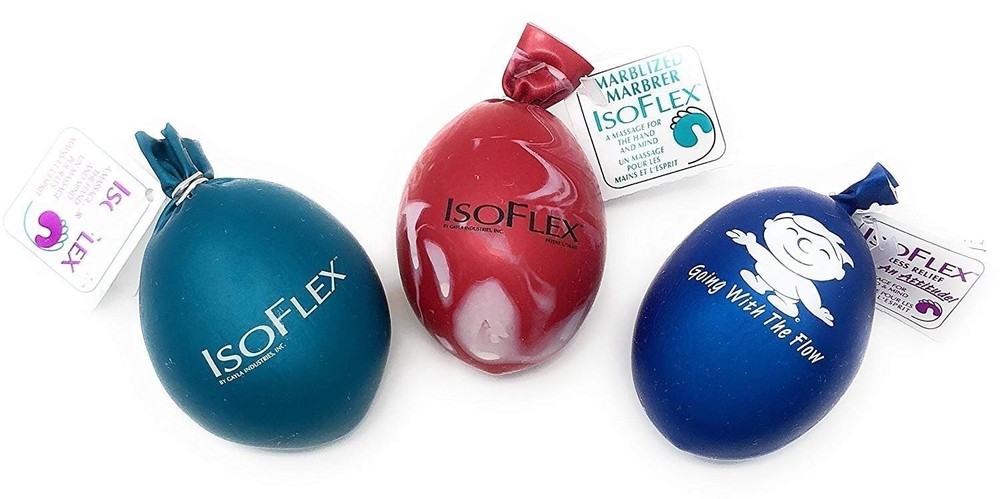 IsoFlex Stress Relief Massage Therapy Balls with Micro Beads Bundle - Classic...