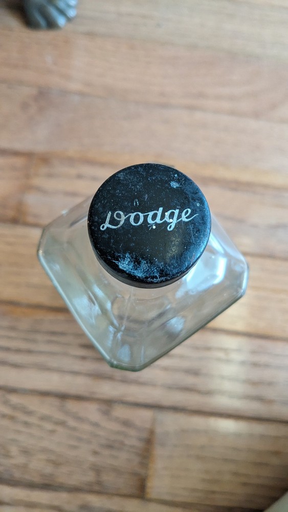 Vintage Dodge Bottle Empty Clear 8" 16 oz 1 oz Increments with Cap