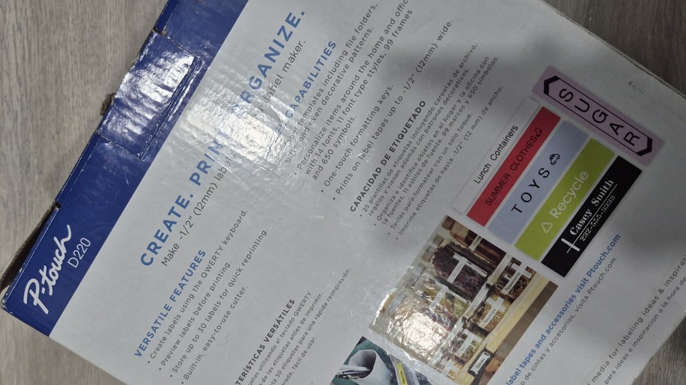 Brother P-touch D220 Label Maker and Printer, White New Excellent