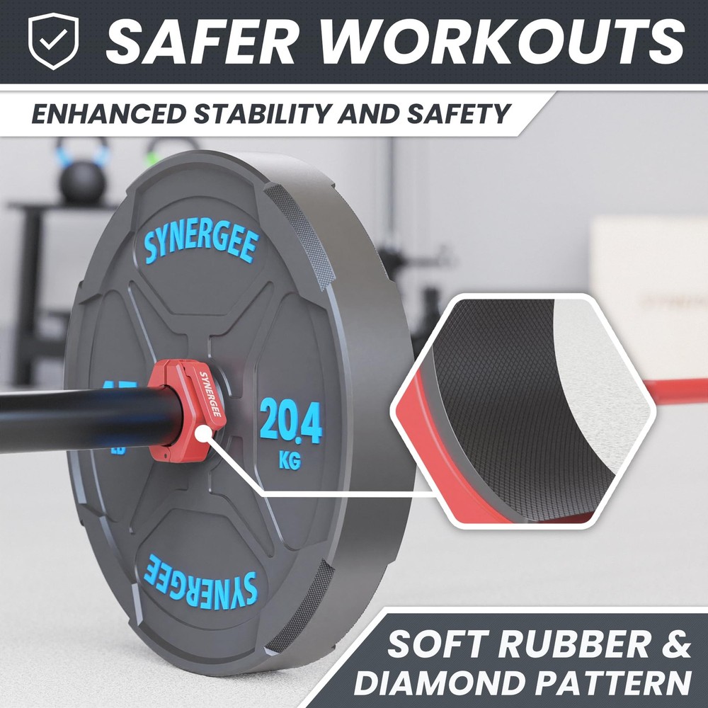 Red Magnetic Barbell Collars – Locking 2" Olympic Size Weight Clamps - Quick ...