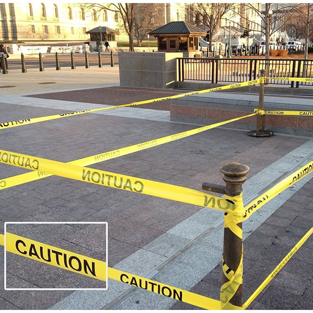 100 M Hazard Warning Tape Construction Caution Do Not Enter Adhesive