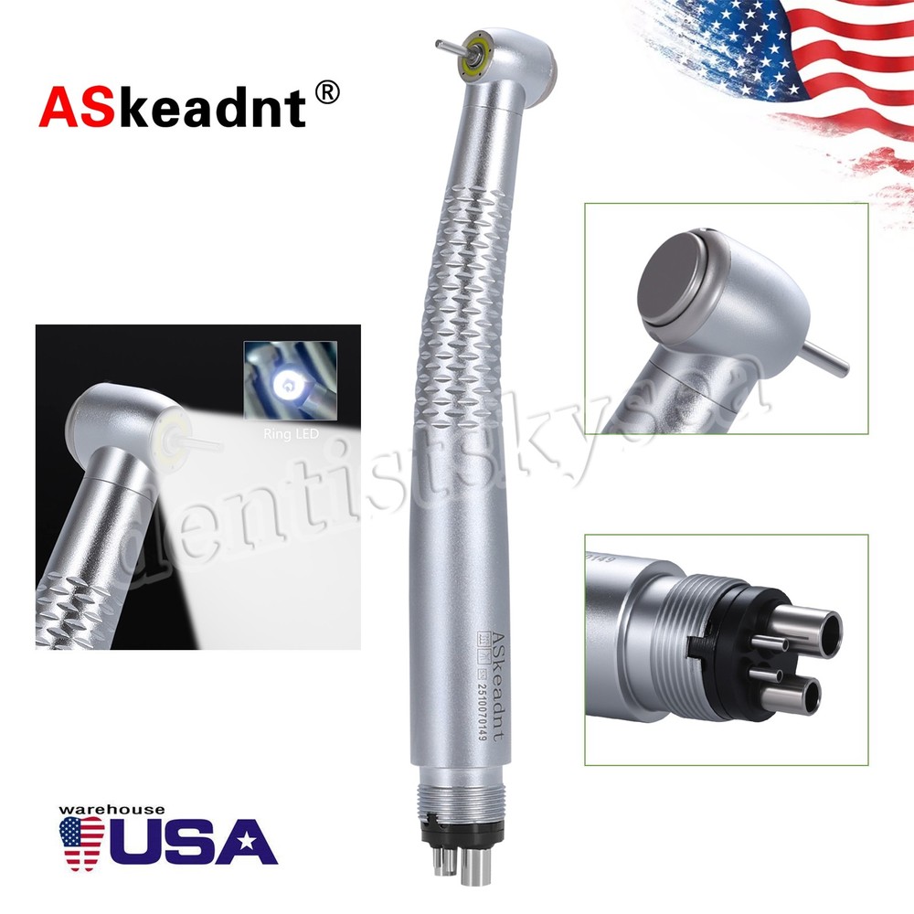 Dental Ring LED Optic High Speed Handpiece E-Generator Shadowless 4 Hole