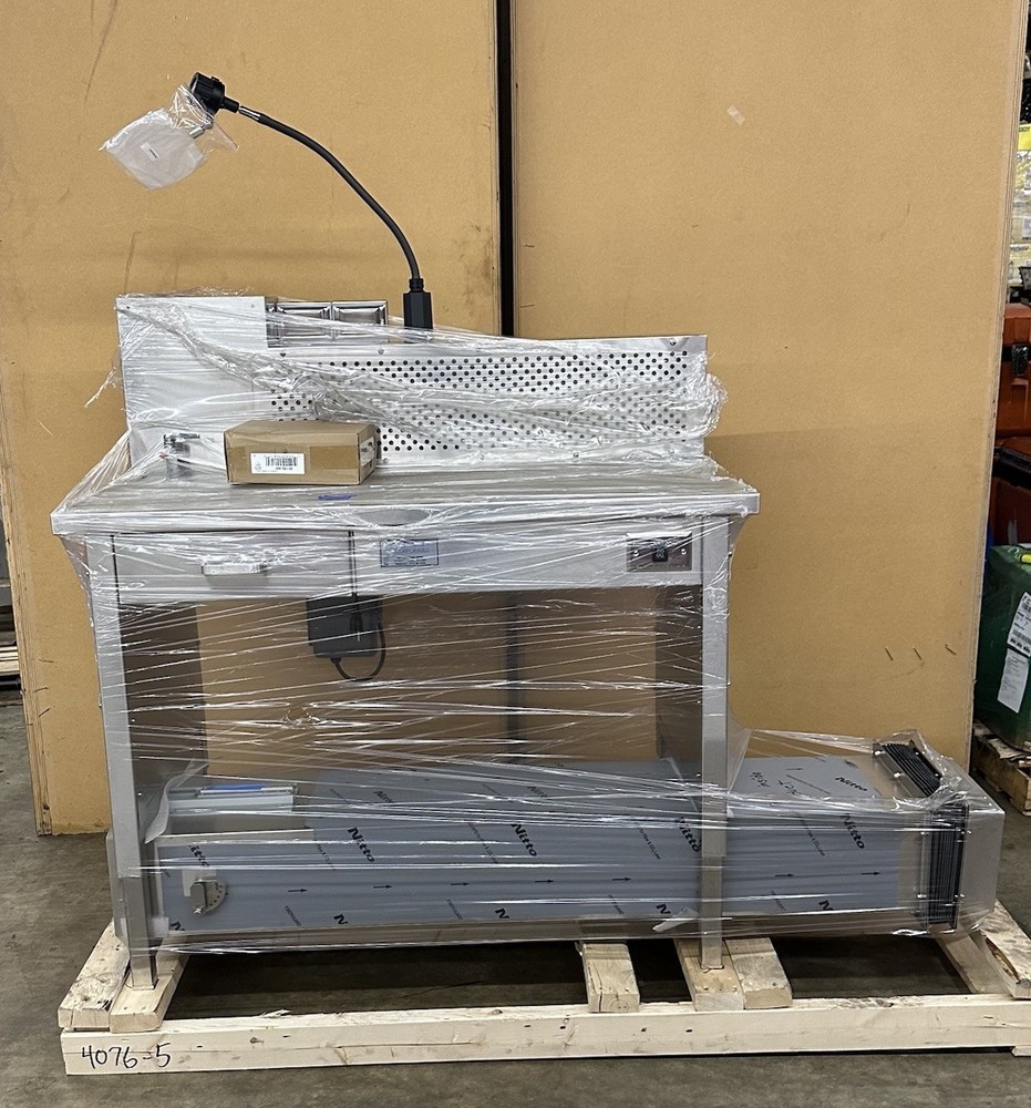 Stainless Steel Adjustable Height Workbench Ventilated Backdraft Table  48"