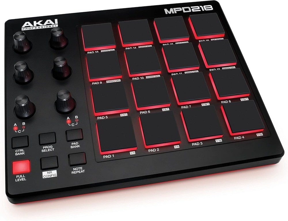 Portable USB MIDI Controller with 16 MPC Drum Pads
