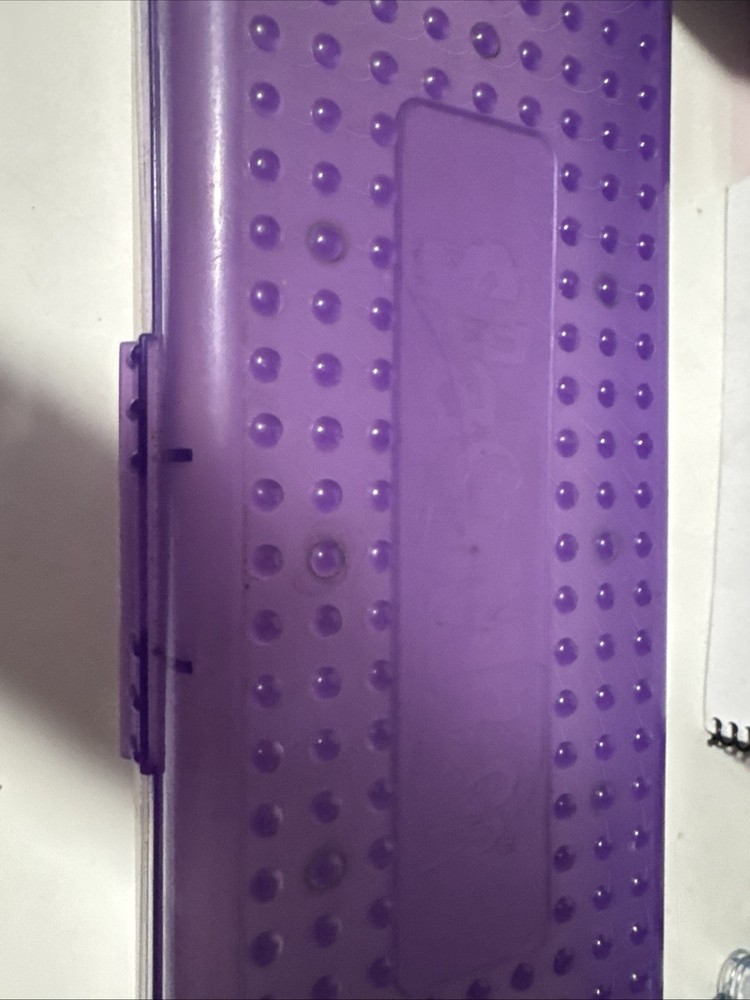 90’s Spacemaker 13” Long Purple Plastic Pencil Box Case