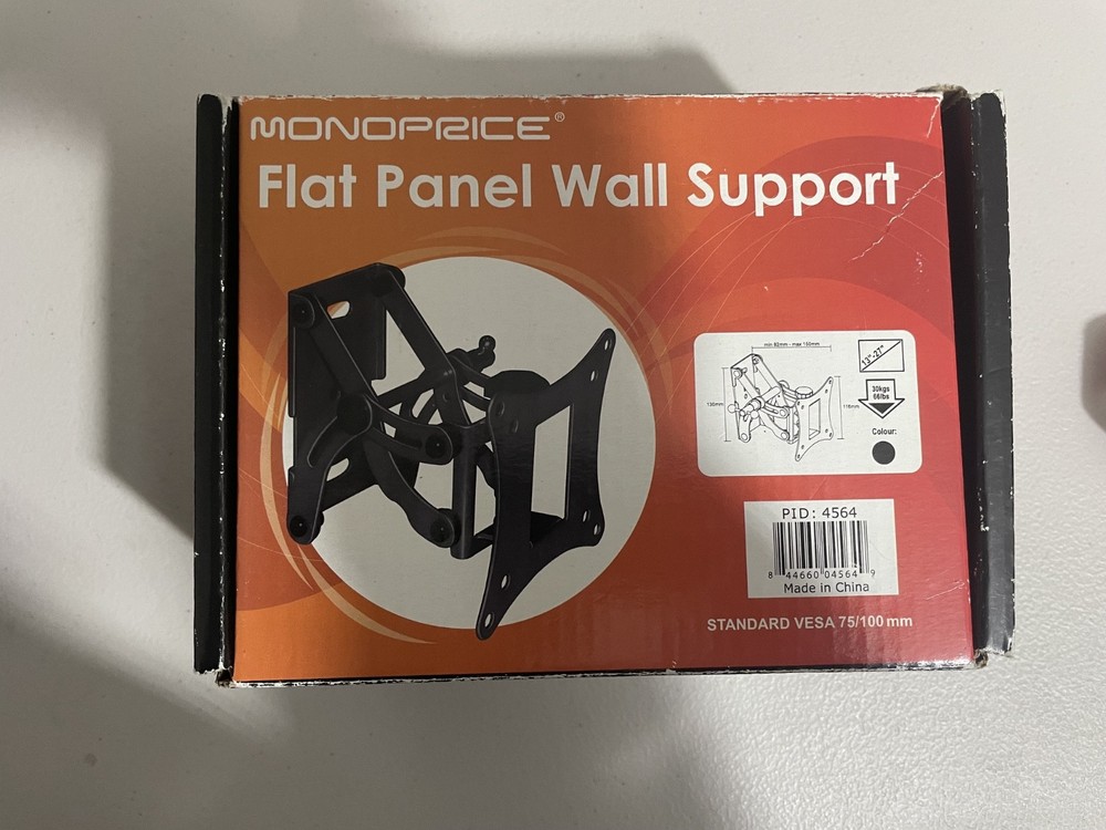 Monoprice Flat Panel Wall Support - MCD 601M Black. Brand new