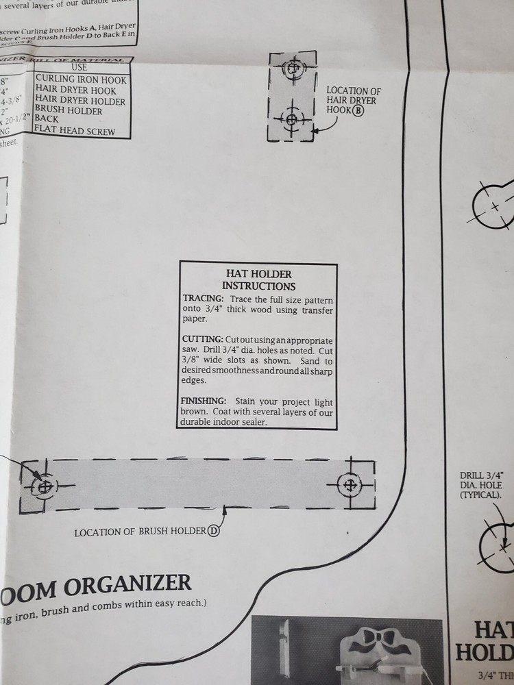 Vintage Woodworking Pattern