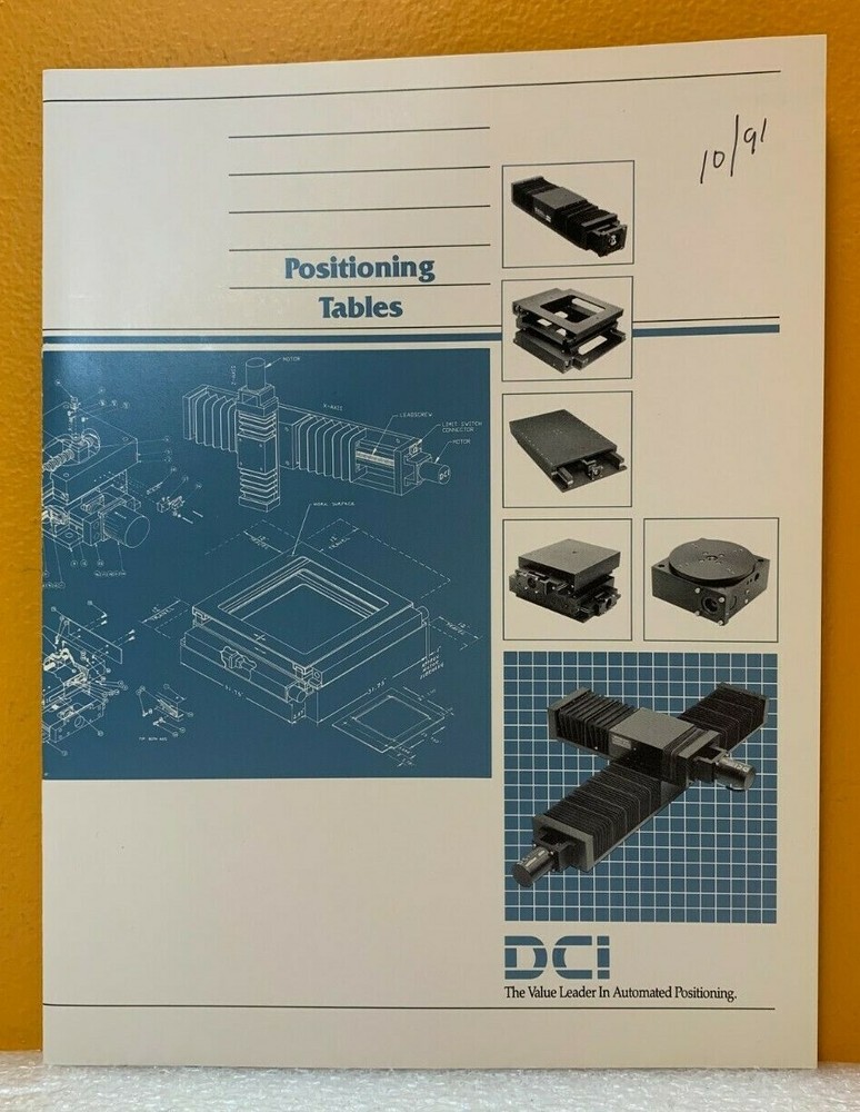 DCI Design Components Incorporated Positioning Tables Catalog.