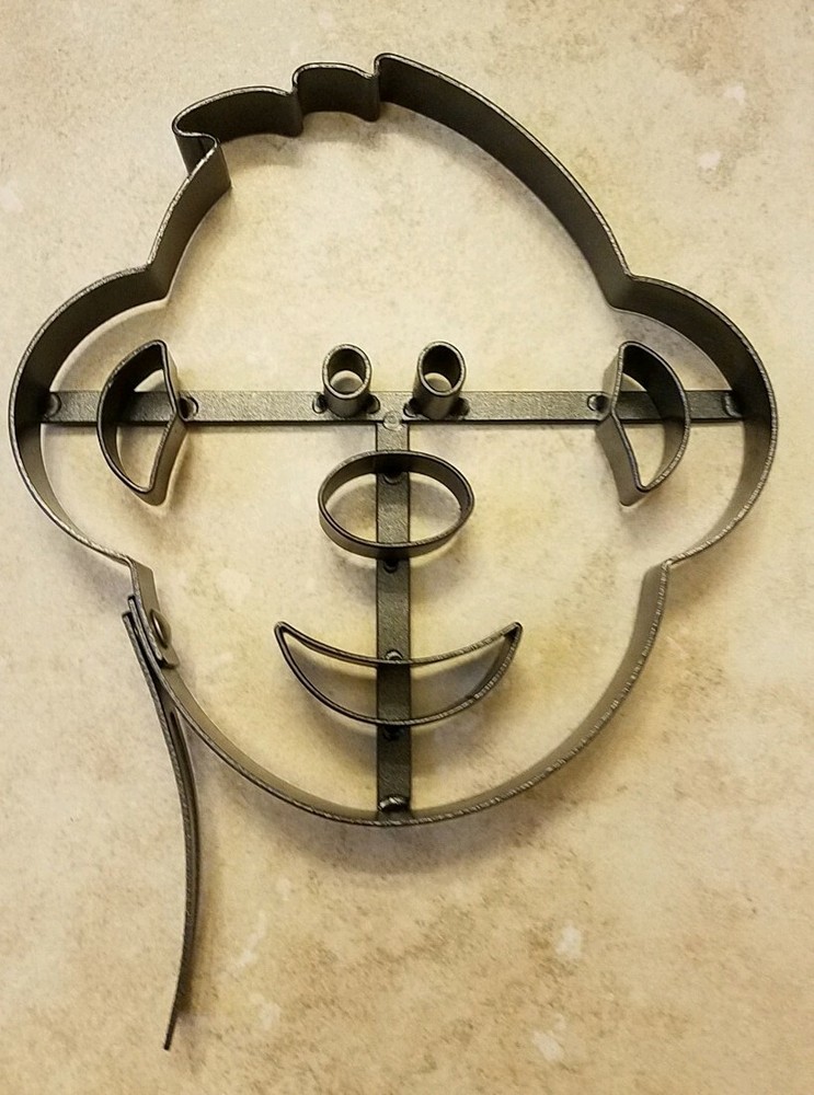 Cool Monkey Face Cookie Cutter Pancake Art Mold Black Solid Metal