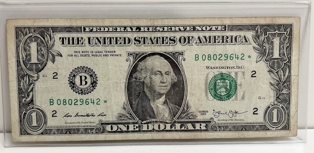 $1 2013 B Duplicate DC Star Note B08029642