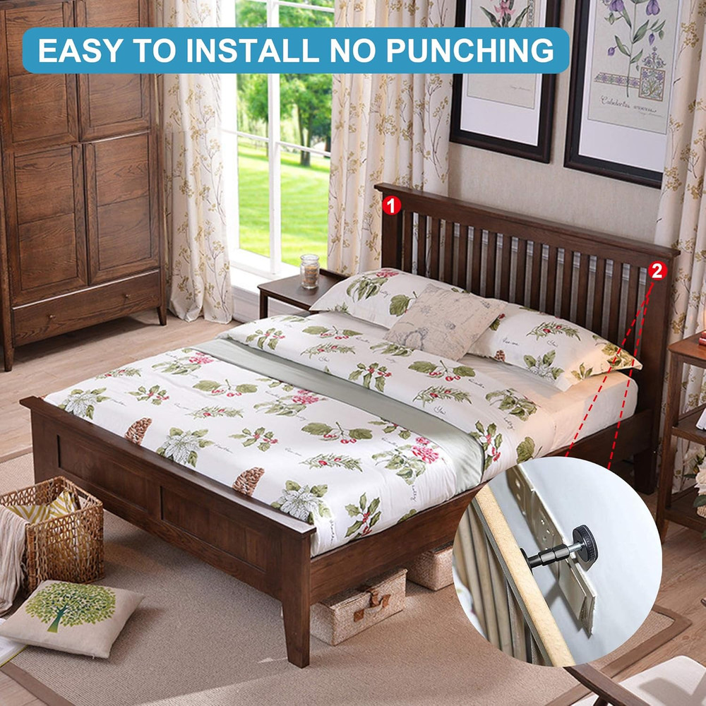 Adjustable Threaded Bed Frame Anti-Shake Tool, 4Pcs, 30-68Mm