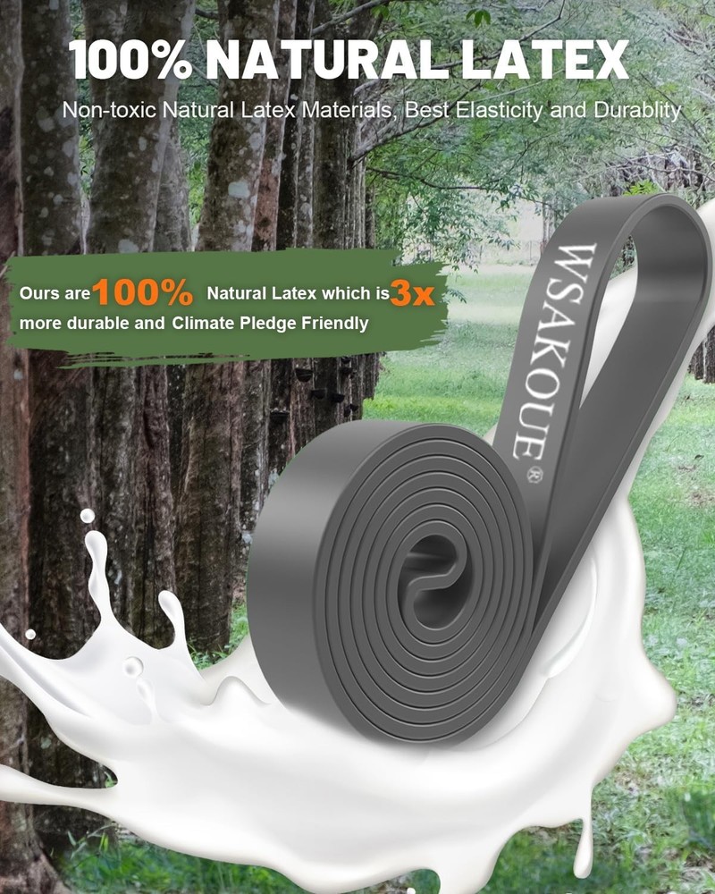 Pull Up Bands, Resistance Bands, Pull Up Assistance Bands Set for Men & Women, E