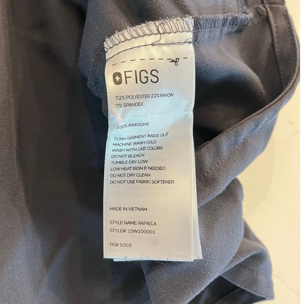 FIGS Rafaela Scrub Top Gray Size 4XL