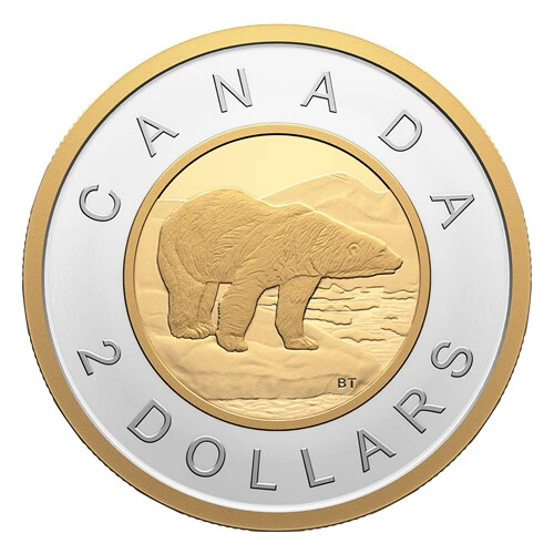 🇨🇦 Uncirculared 2025 $2 Proof Silver Gold Plated Toonie Canada