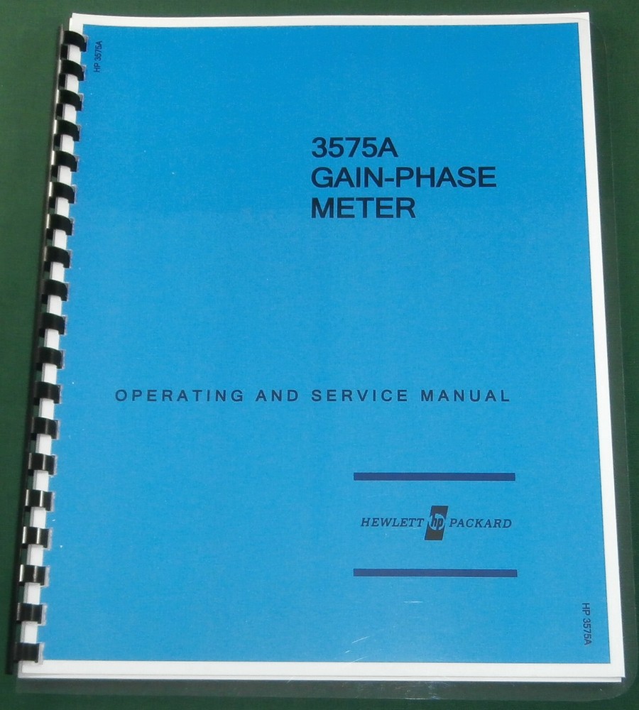 HP 3575 Service & Operation Manual: w/ 11"X17" Foldouts