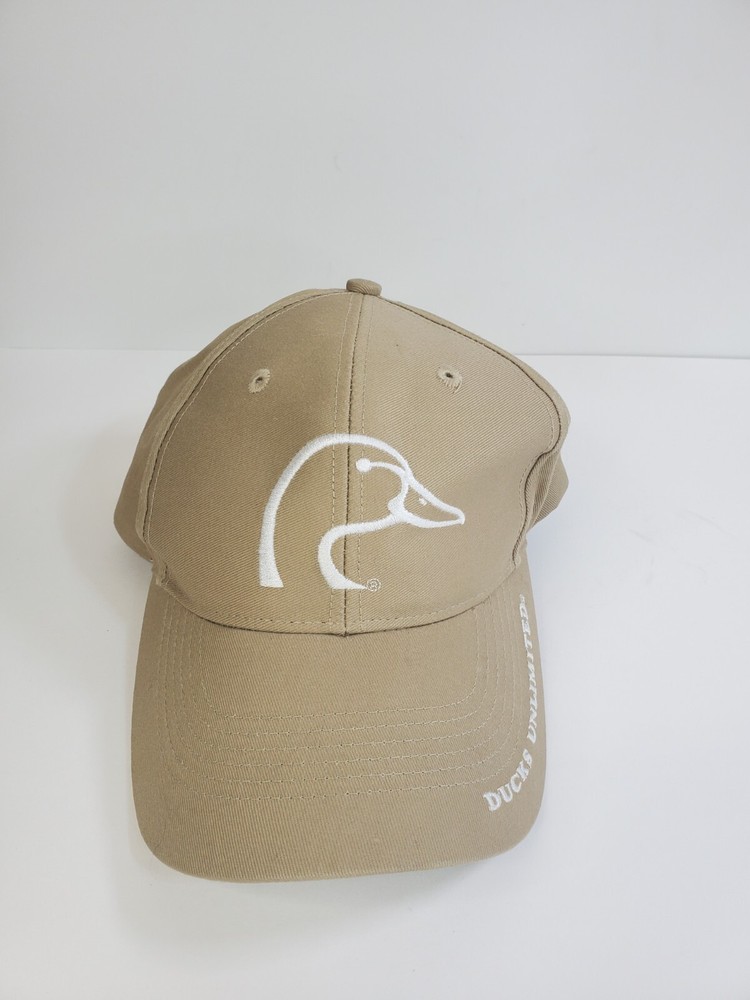 Ducks Unlimited Hat Cap Beige Snap Back Embroidered Logo Conservation Hunter