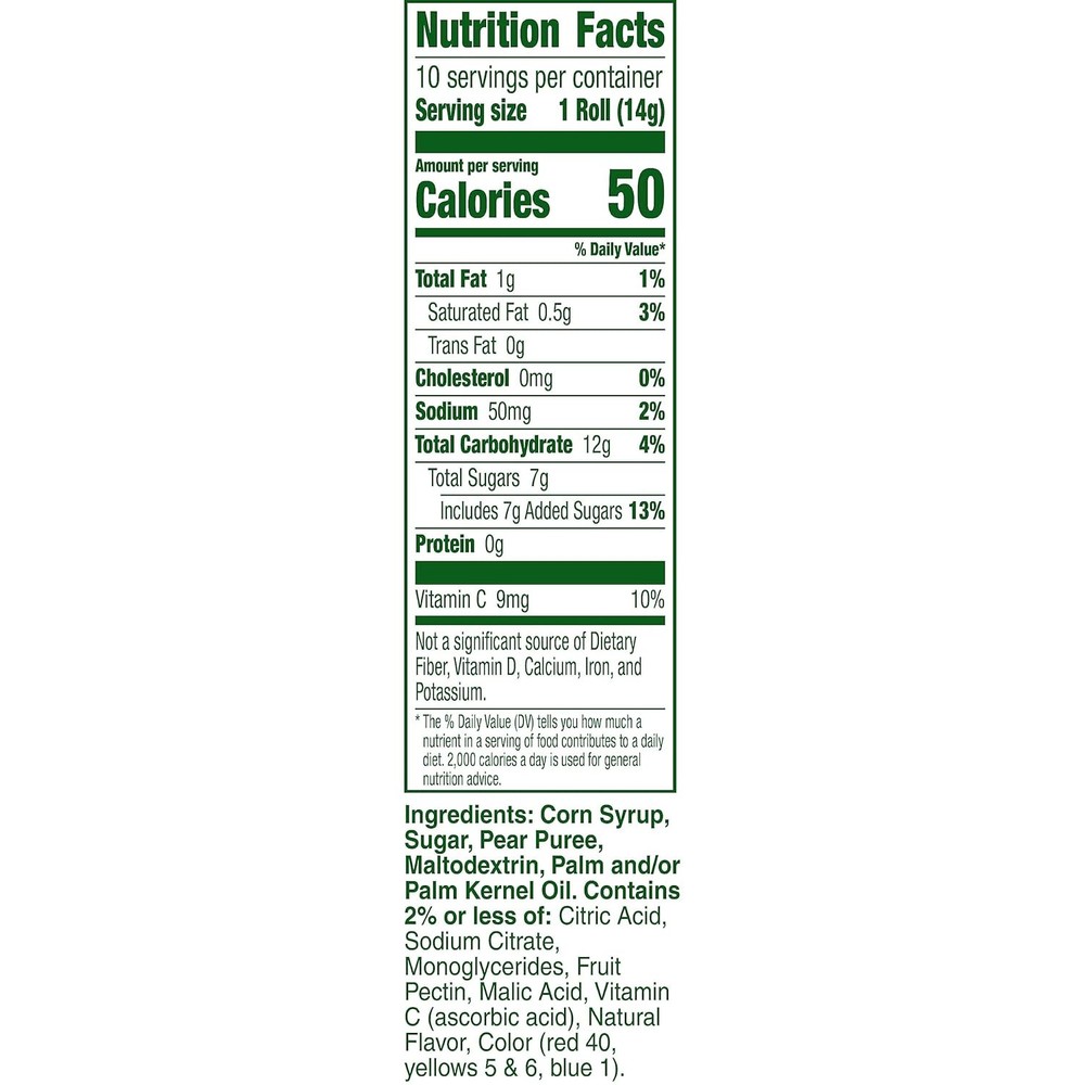 Fruit Roll-Ups Fruit Flavored Snacks, Tropical Tie-Die, 0.5 oz, 10 ct