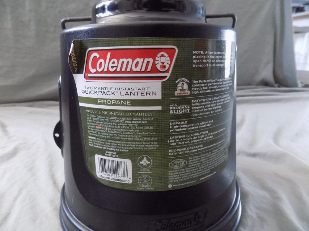 Coleman Two Mantle Propane Lantern Quickpack Instastart Tested