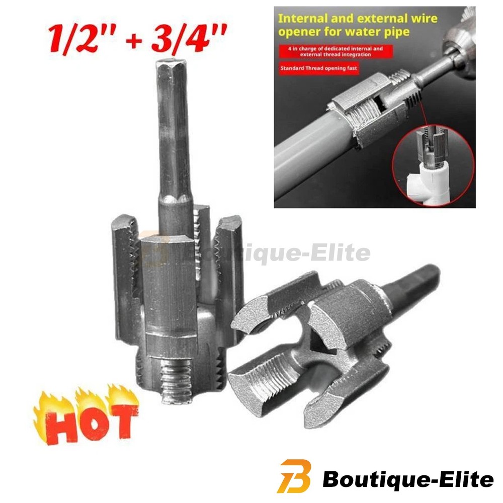 NEW PVC Pipe Threader Kit Integrated Internal & External Pipe Threading-Tool