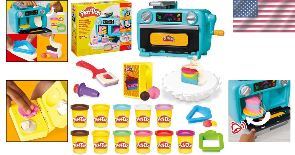 Super Slice Cake Playset with 11 Modeling Compound Cans