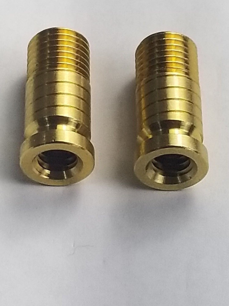 (2) 5/16 - 14 Threaded Self Aligning Brass Pool Cue Shaft Insert