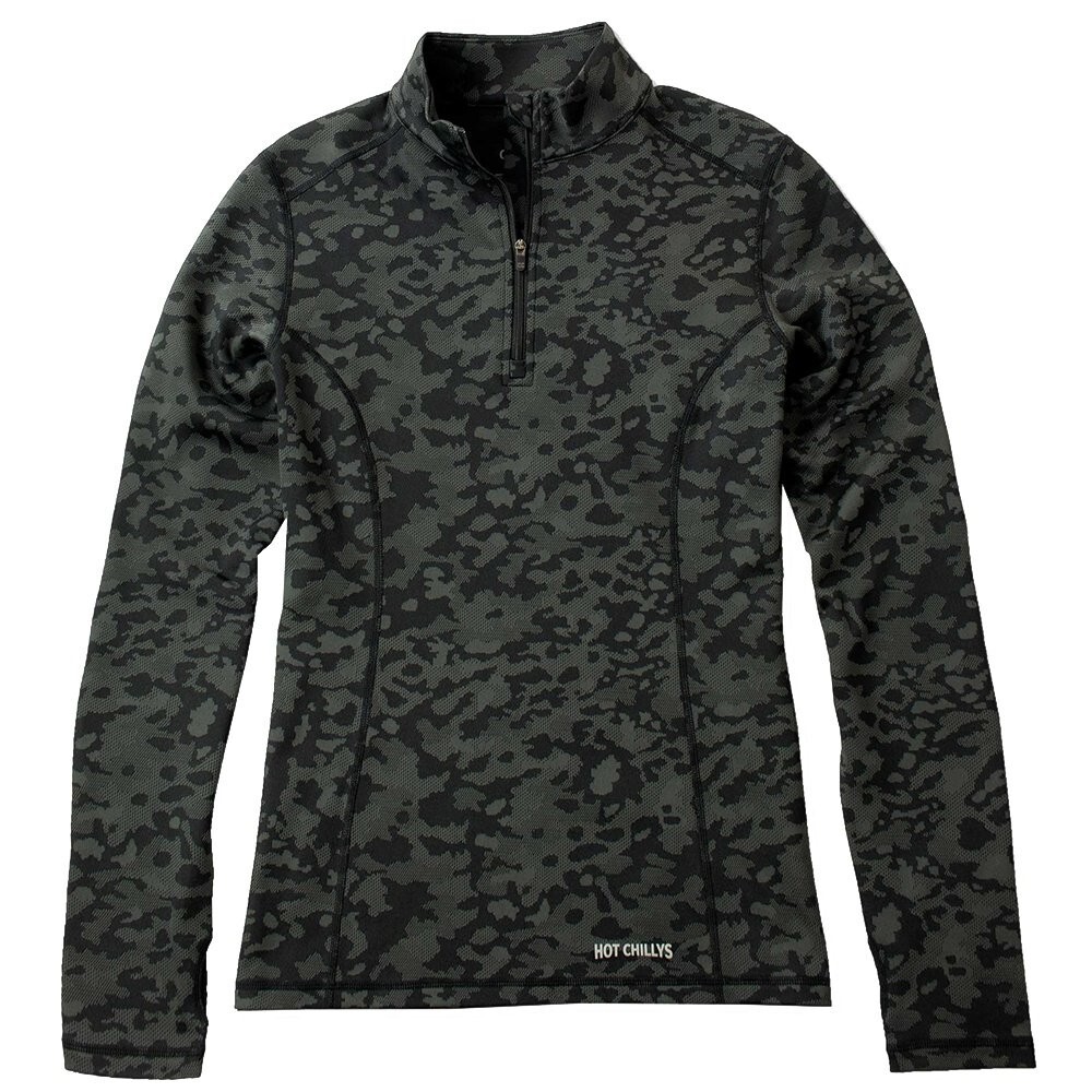Hot Chillys Patterned Jacquard Zip-T Mid-Layer, L, New with Tags