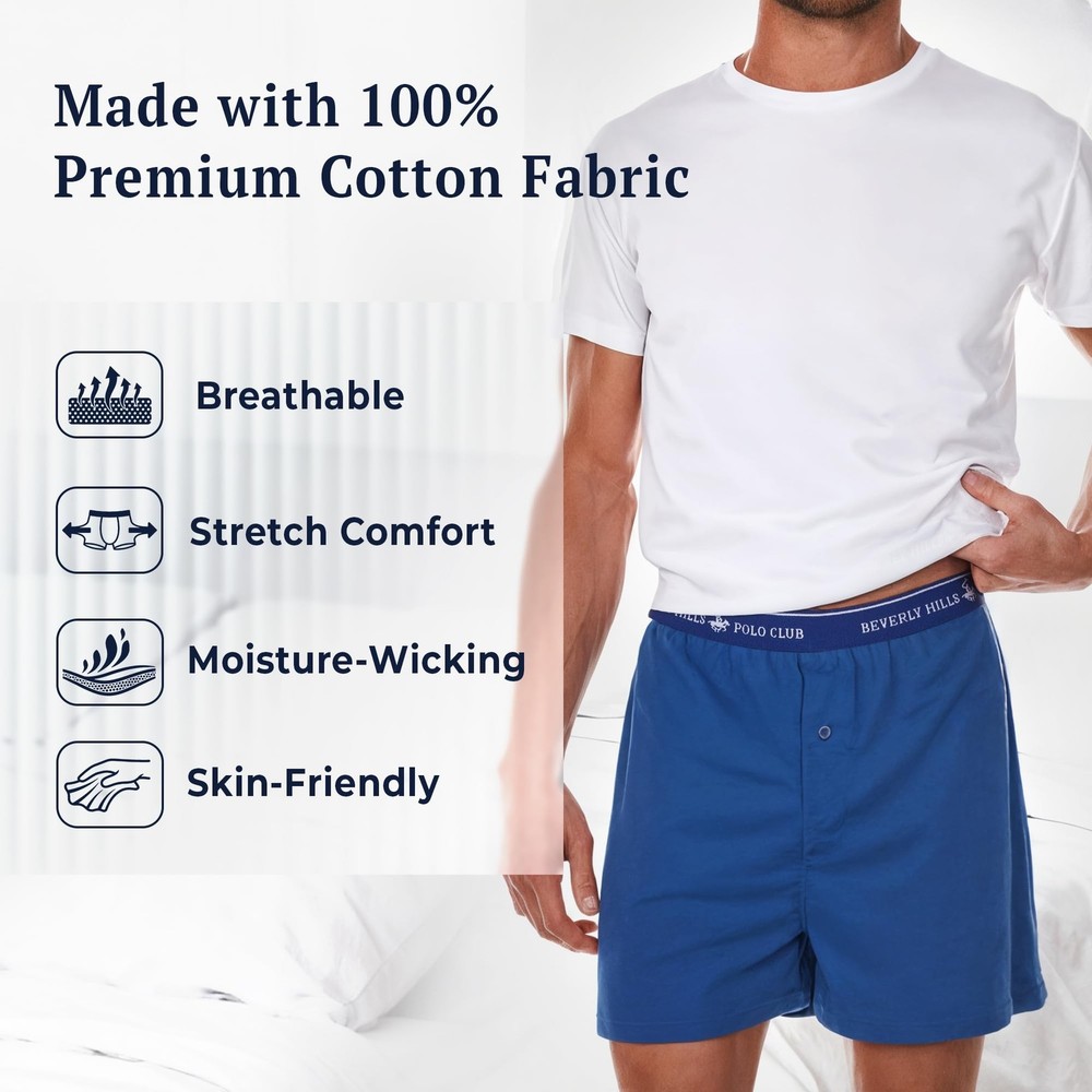 Men's 4 Pack Knit Boxer Shorts