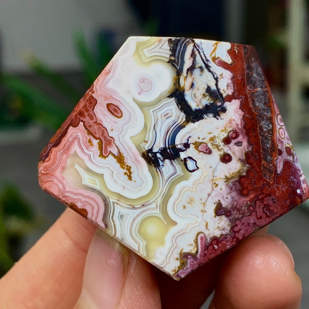 30G Natural crazy Agate Crystal flake-shaped Gemstone Healing