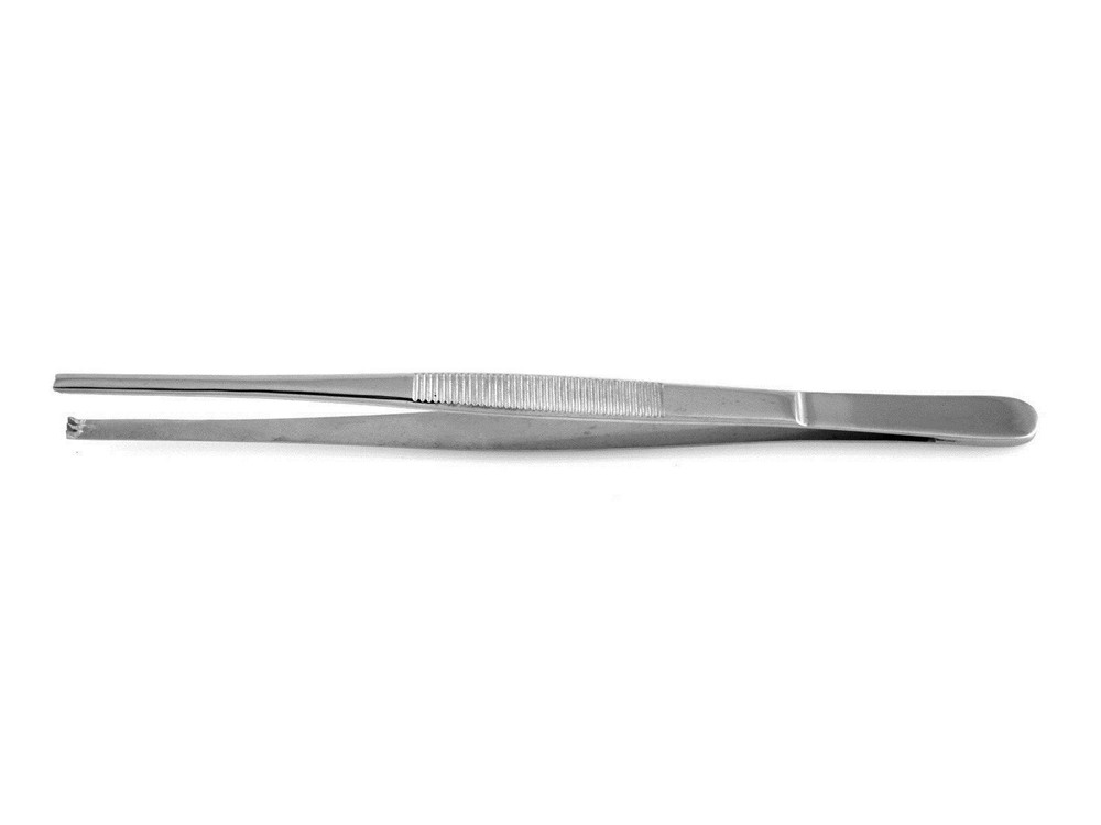 Thumb Tissue Forceps 5.5" Straight Tip 2x3 Teeth Grasping Point Surgical Tools