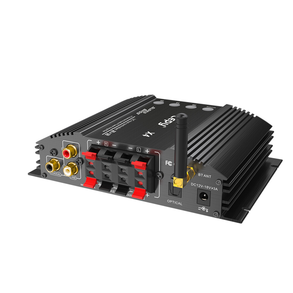 ‌Hi-Fi 240W Multi-Source Amplifier: Bluetooth/Optical/USB/RCA Palm-Sized Design‌