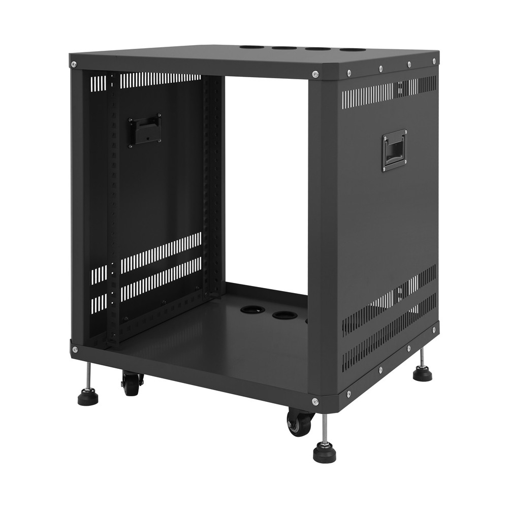 Network & Stereo Rack with Caster Wheels Rolling Server Rack Open Cabinet